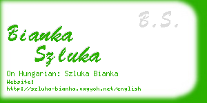bianka szluka business card